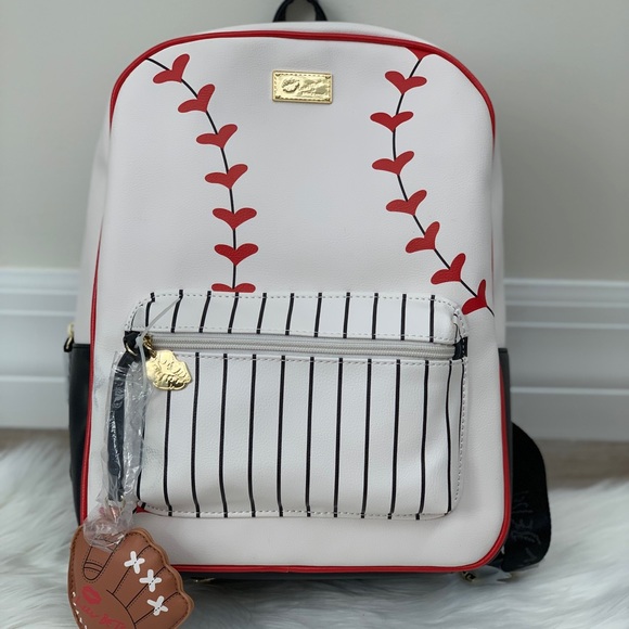 betsey johnson baseball backpack